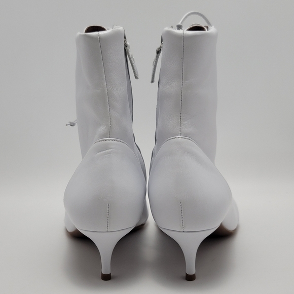 Tabitha Simmons Emmet Lace Up White Leather Ankle Pointed Toes Boots Size 39 - Picture 8 of 12